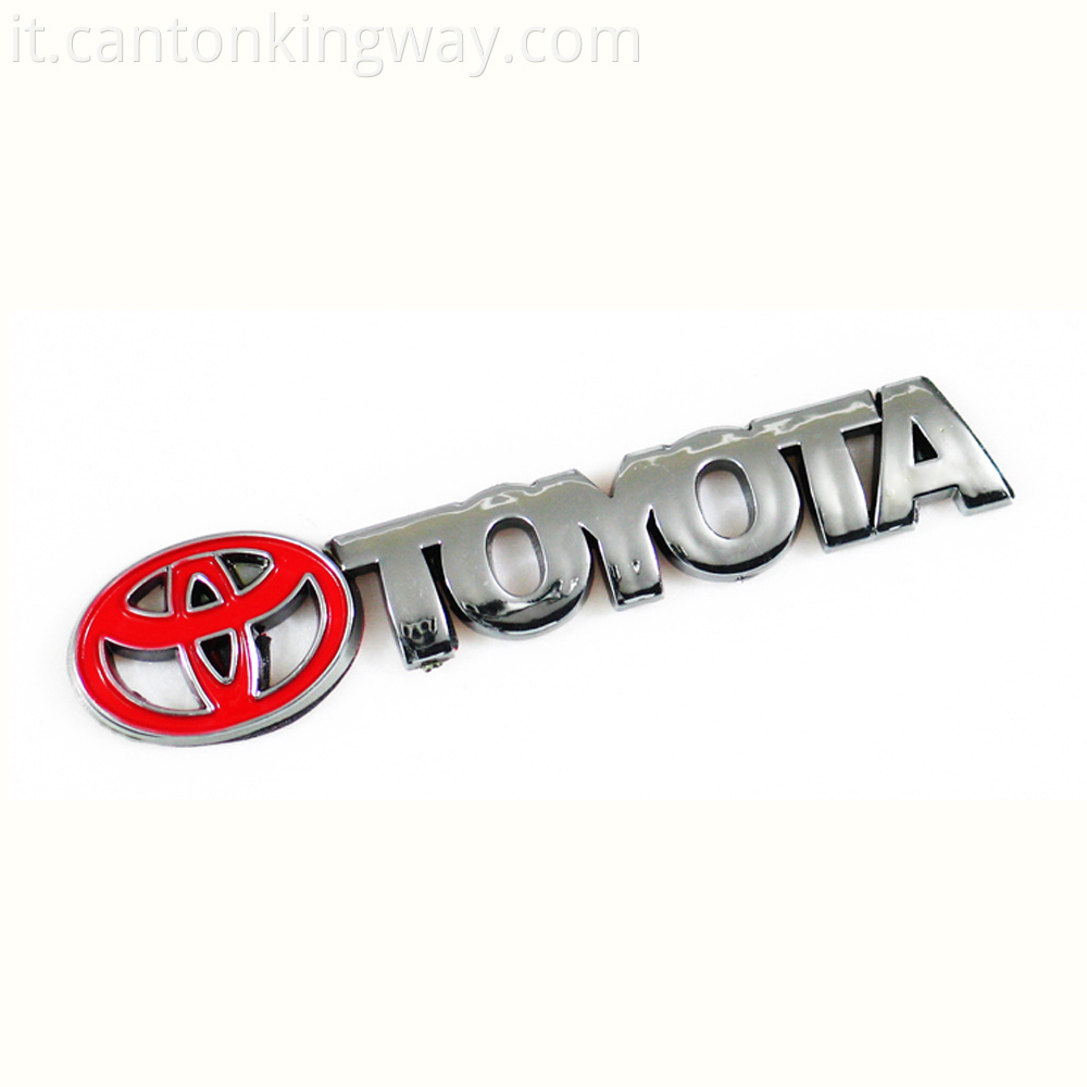 Car Logo And Toyota Letters Chrome Emblem